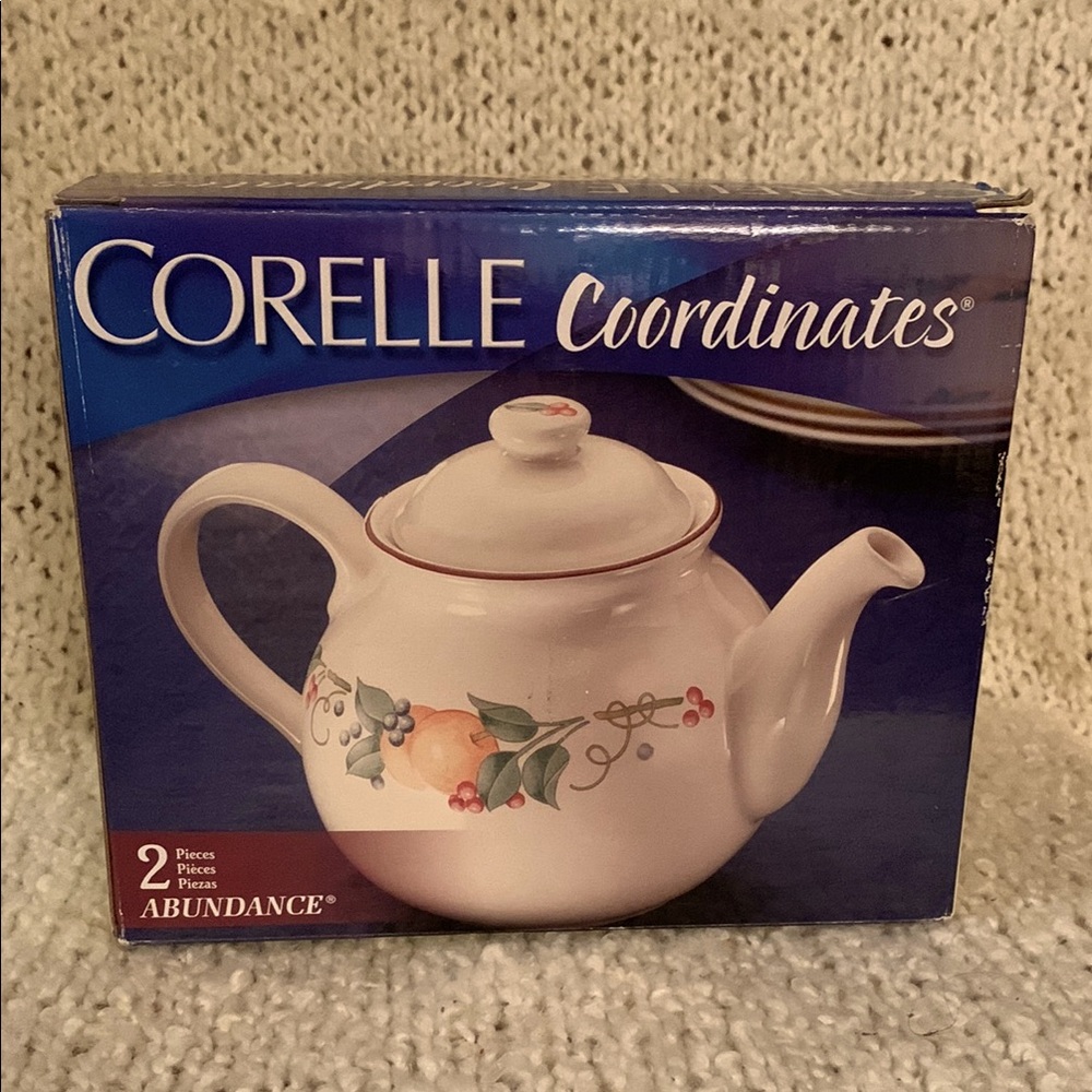 Corelle Coordinates “ Abundance “ 1 quart teapot, new in box.